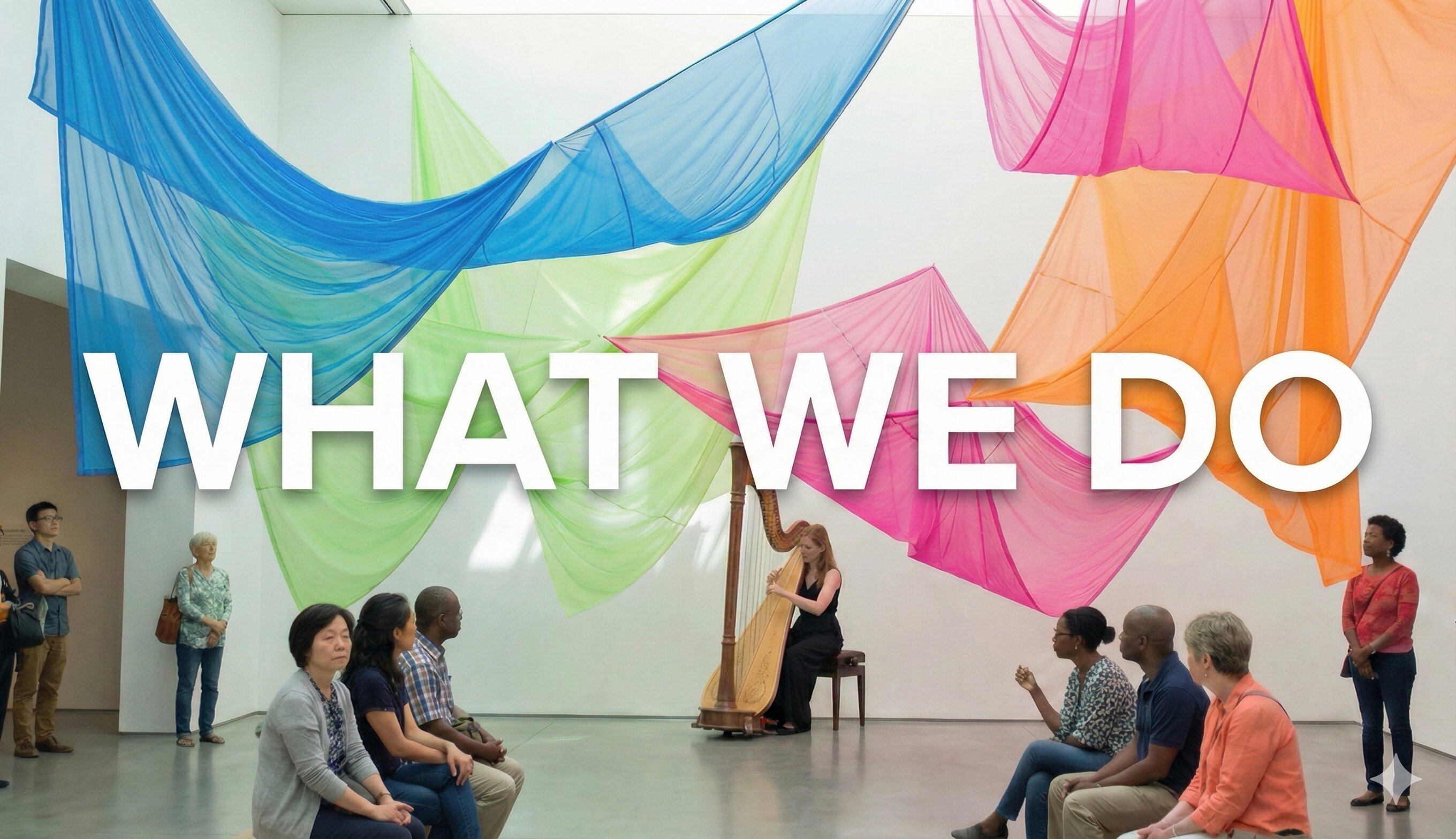 What we do - artists and creators in a gallery space