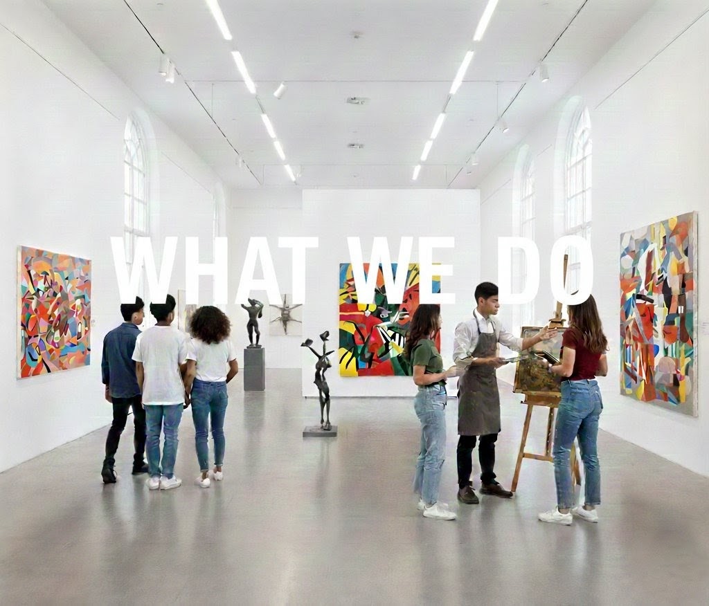 What we do - artists and creators in a gallery space